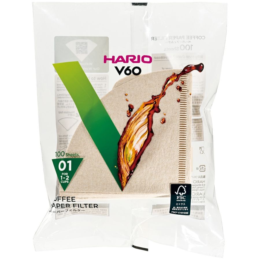 Hario papirfilter 01 brun