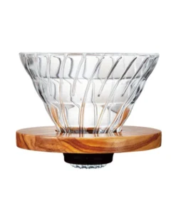 Hario V60 Glass Dripper 02 Olive Wood